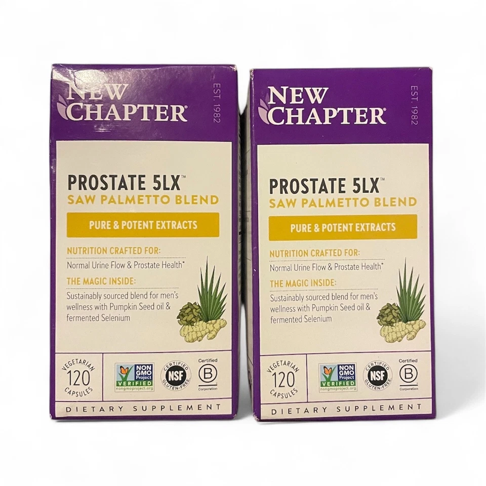 New Chapter Prostate 5LX Saw Palmetto 120 Veg Caps Exp 2/28 - Image 1 of 3