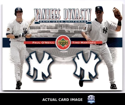 2001 Upper Deck Yankees Dynasty #YJ-OM PAUL O'NEILL & TINO MARTINEZ Yankees MT - Изображение 1 из 4