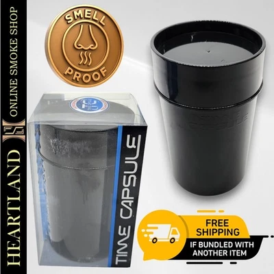 3" Time Capsule Scent SMELL PROOF Herb Stash Storage Jar Airtight Waterproof - Image 1 of 4