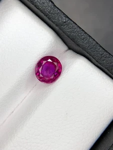 0.80 Cts Natural Ruby Purplish Red Color Oval Shape loose gemstone From Afghanis - Picture 1 of 5