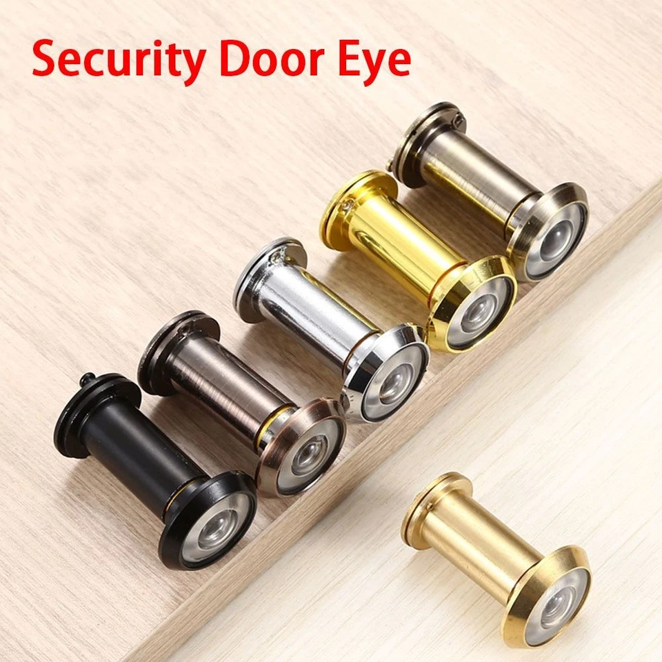 200 Degree HD Glass Lens Door Viewer Peephole Cat Eye Security Door Eye - image 1 of 4