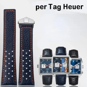 Cinturino orologio pelle per Carrera TAG Heuer Monaco CAW211M 211P CAW211R 22mm - Imagen 1 de 23