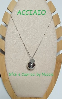 Collana sonaglio ACCIAIO 316 gravidanza Campanellino catenina bimbi Furura Mamma - Immagine 1 di 4