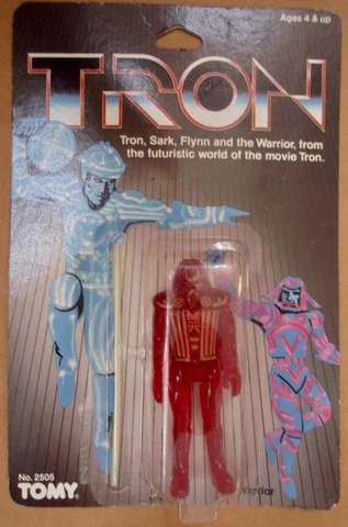Vintage 1981 TOMY Tron Red Warrior Science Fiction Action Figure MOC Cover