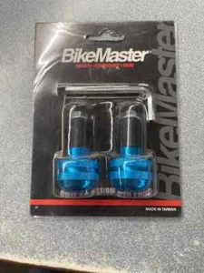 New BikeMaster Blue Anti Vibe Bar Ends Weights Motorcycle ATV 7/8" Handlebars - Picture 1 of 1