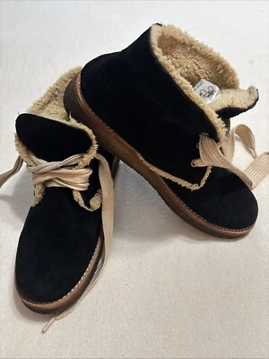 Jeffrey Campbell Free People Bota de Gamuza de Cuero Negro Forrada de Piel Sintética Talla 9 Foto 1 de 4