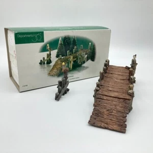 Department 56 MUELLE DE MADERA Barco Muelle Pelícano Pájaro Set Pueblo de Navidad - Imagen 1 de 11