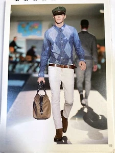 Nice D2 Collector Denim Shirt!_Dsquared2 Argyle Pattern Shirt Mens 46/S - Picture 1 of 8