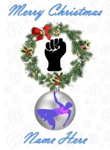 pnc790 Northern Soul Dancing Mod Weihnachtsgrußkarte personalisiert Spaß süß - Bild 1 von 1