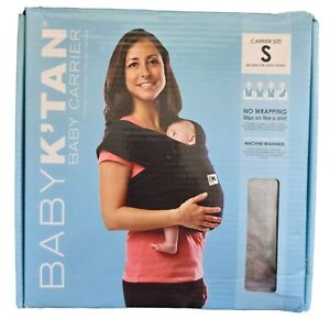 Baby K'tan Original Cotton Wrap Style Baby Carrier Slip On Gray Size Small