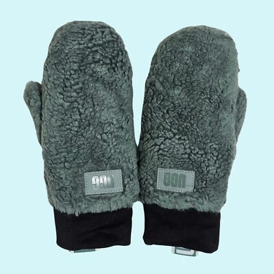 UGG Mittens Small/Medium Aloe Vera Sherpa Fleece Logo Tape Cottagecore Winter! - Image 1 of 3