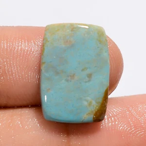 Natural Turquoise Radiant Shape Cabochon Loose Gemstone 8.5 Ct 17X12X3mm OA-9890 - Picture 1 of 5