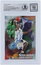 Signed Stephon Marbury Timberwolves Basketball Card Fanatics Authentic COA
