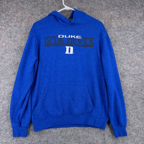 Duke Blue Devils Hoodie Mens Medium Blue Pullover Sweatshirt Basketball ACC Cover