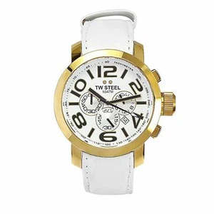 TW Steel Men's 'Grandeur' Quartz Gold-Tone and Leather Casual Watch TW55 - Picture 1 of 1