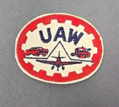 Insignia parche bordado vintage UAW United Auto Workers Union Foto 1 de 4