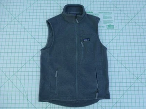 Patagonia Synchilla Fleece Zip Up Vest XS Gray Embroidered Samsung Logo - Picture 1 of 10