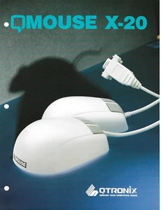 Vintage Qtronix QMouse X-20 2 pp Color Brochure Flyer - Picture 1 of 4