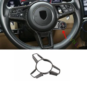 For Porsche Cayenne 2018-2021 Dry Carbon Fiber Steering Wheel Strip Cover Trim - Picture 1 of 7