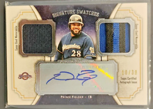 2012 Topps Museum Collection Prince Fielder Jersey Patch Auto #SSADR-PF  10/30