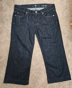 SEVEN For All Mankind Cropped Dojo Jeans Women's Size 29 Dark Wash - Picture 1 of 7