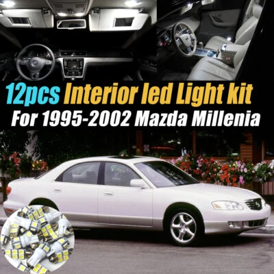 Kit de bombillas LED interiores de coche súper blancas de 12 piezas para Mazda Millenia 1995-2002 Foto 1 de 4