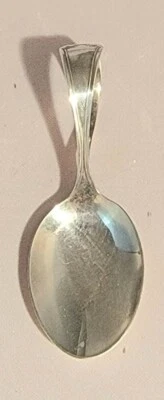 Webster Sterling Curved Handle Baby Spoon Foto 1 de 2