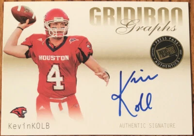 2007 Press Pass SE Gridiron Graphs Gold Kevin Kolb GG-KK Houston Cougars - Image 1 of 2