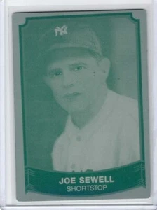 RARE 1/1 Joe Sewell Printing Plate 1990 Pacific Legends Baseball Card Yankees - Picture 1 of 1