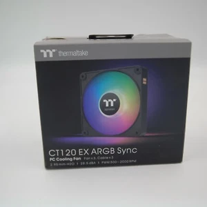 Thermaltake CT120 EX ARGB Sync PC Cooling Fan 3-Pack CL-F181-PL12SW-A NIB - Picture 1 of 7