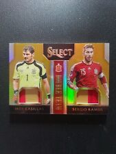2015-16 select Iker Casillas Sergio Ramos gold /10 double team Spain Real Madrid