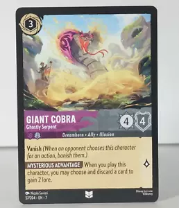 Giant Cobra - Archazia's Island - 57/204 - Lorcana TCG - Uncommon - Picture 1 of 31