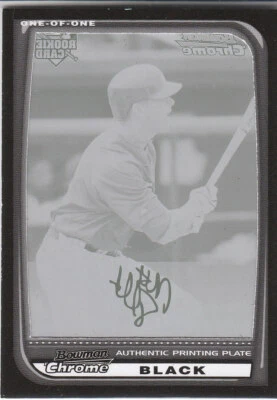 2008 Bowman Chrome Printing Plates Black #218 Twins Matt Tolbert 1/1 - NM-MT - Image 1 of 2