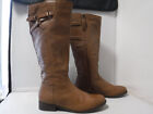 Pm3 Womens Trotters Brown Leather Tall Knee Riding Strap Buckle Boots Sz 85 W