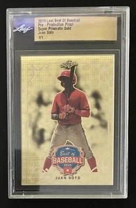 2019 Leaf Best Pre-Production Proof Super Prismatic Gold Juan Soto 1/1 - Picture 1 of 2