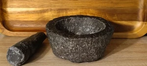 Mörser & Stößel, Molcajete Vulkan Lava Basalt Stein  - Bild 1 von 6
