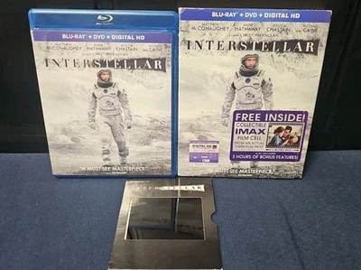 Interstellar W/SLIPCASE Blu-ray DVD WITH FILMCELL RARE 🔥 Foto 1 de 4