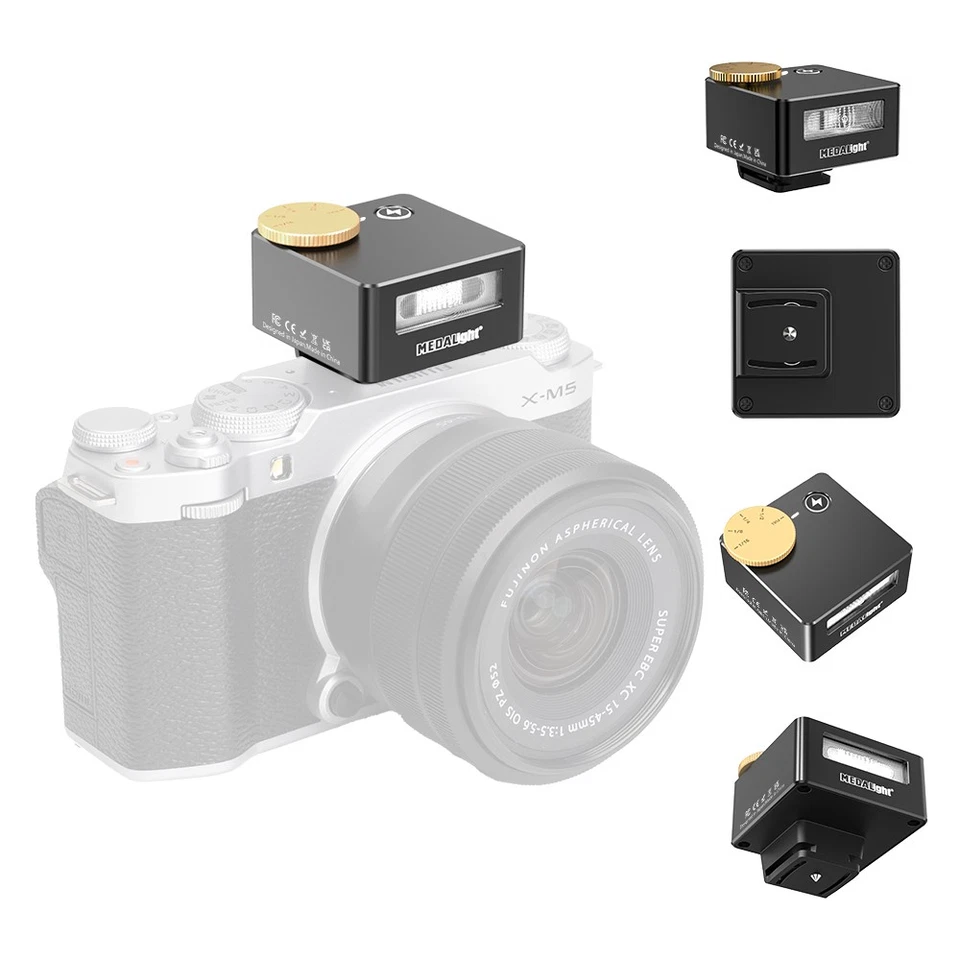 MEDALight F50 Mini Flash Light Speedlite for Canon Nikon Sony Fuji Ricoh Cameras - Image 1 of 4