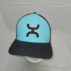 Hooey Mens Flex Fit Cap Hat, Turquoise/Black Size S-M Euc - Picture 1 of 6