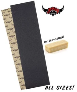 Jessup Skateboard Grip Tape Sheet Black Longboard Wide 9"-12" + Griptape Cleaner - Bild 1 von 79