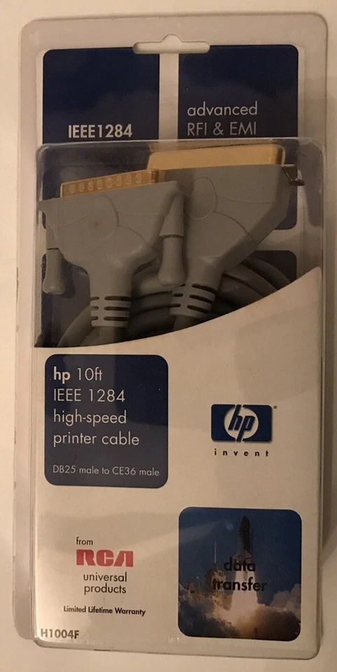 RCA Universal Products HP 10ft IEEE 1284 High-speed Printer Cable Male to Male - Image 1 of 4