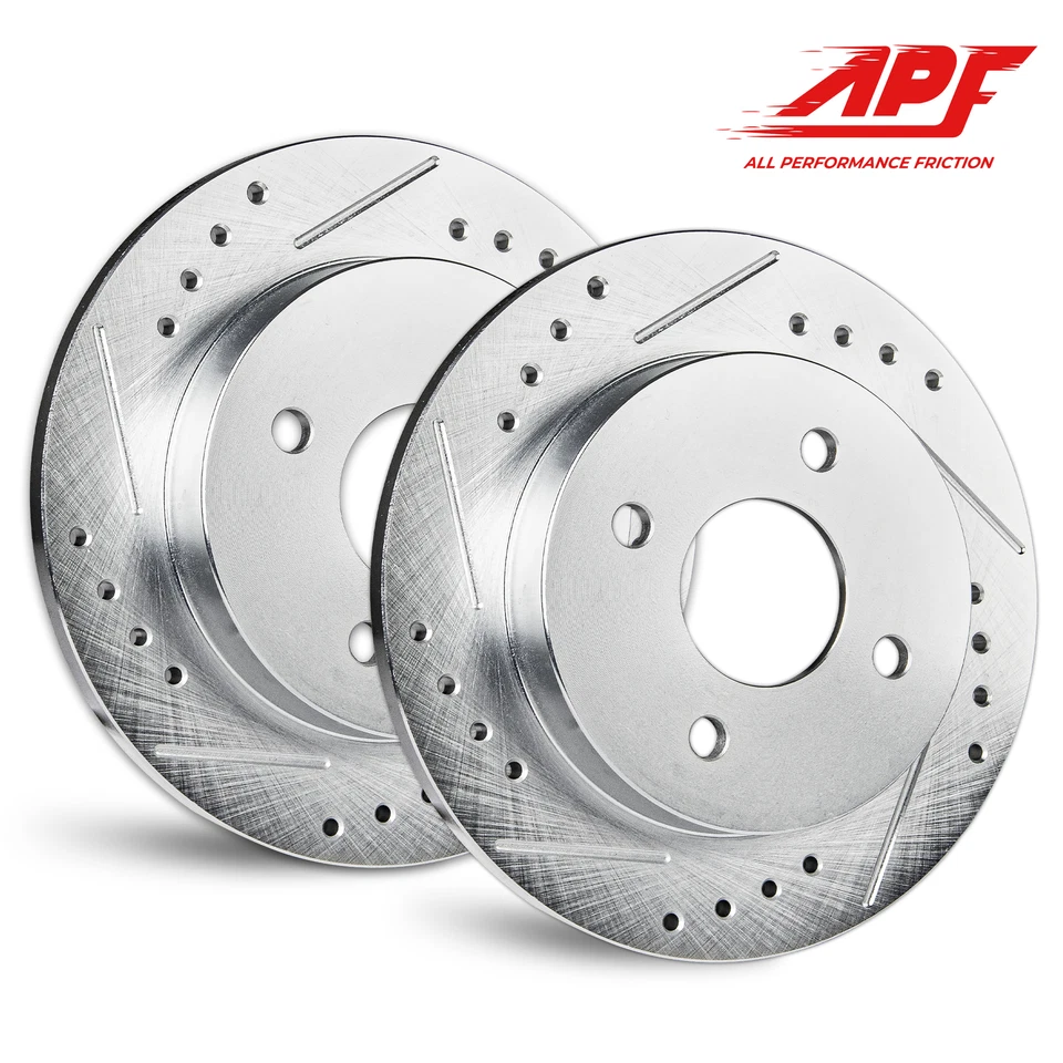 Rear Drill/Slot Zinc Brake Rotors For Ford Fiesta 2014-2018 Foto 1 de 4
