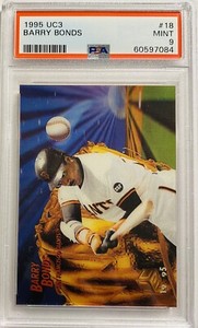 1995 Pinnacle/Sportflix UC3 BARRY BONDS #18  PSA 9 POP. 4 Giants