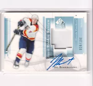 2004-05 SP Authentic Rookie Review Patch AUTO Jay Bouwmeester /100 Panthers - Picture 1 of 2
