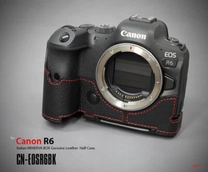 LIM'S Echtleder Kamera Halbtasche & Schwalbenschwanzplatte für Canon EOS R6 schwarz - Bild 1 von 12