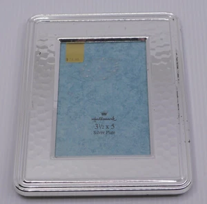HALLMARK SILVER PLATE HAMMERED TEXTURE 3 1/2 BY 5 PICTURE, PHOTO FRAME - Picture 1 of 4