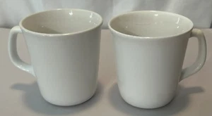 Corelle Coordinates Stoneware Solid White Coffee Tea  Mugs Cups Set Of 2 - Picture 1 of 8