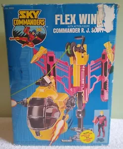 Vintage Sky Commanders Flex Wing Vehicle Parts Lot W/ Box Kenner 1987 - Picture 1 of 5