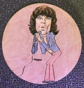 Adesivo ROLLING STONES Mick Jagger caricatura illustrata VINTAGE RARO! - Foto 1 di 1