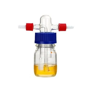 Borosilicate Gas Washing Bottle 100ml-2000ml Graduated Lab Buffer with GL45 Lid - Picture 1 of 18